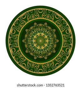 Decorative Mandala. Vector Illustration. Isolated. Tribal Ethnic Ornament With Mandala. Anti-Stress Therapy Pattern. Indian, Moroccan, Mystic, Ottoman Motifs