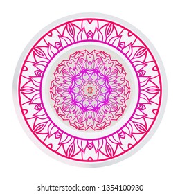 Decorative Mandala. Vector Illustration. Isolated. Tribal Ethnic Ornament With Mandala. Anti-Stress Therapy Pattern. Indian, Moroccan, Mystic, Ottoman Motifs