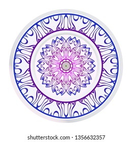 Decorative Mandala. Vector Illustration. Isolated. Tribal Ethnic Ornament With Mandala. Anti-Stress Therapy Pattern. Indian, Moroccan, Mystic, Ottoman Motifs