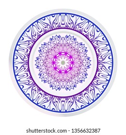Decorative Mandala. Vector Illustration. Isolated. Tribal Ethnic Ornament With Mandala. Anti-Stress Therapy Pattern. Indian, Moroccan, Mystic, Ottoman Motifs