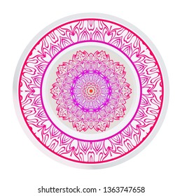 Decorative Mandala. Vector Illustration. Isolated. Tribal Ethnic Ornament With Mandala. Anti-Stress Therapy Pattern. Indian, Moroccan, Mystic, Ottoman Motifs