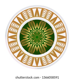 Decorative Mandala. Vector Illustration. Isolated. Tribal Ethnic Ornament With Mandala. Anti-Stress Therapy Pattern. Indian, Moroccan, Mystic, Ottoman Motifs.