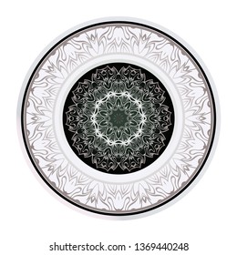 Decorative Mandala. Vector Illustration. Isolated. Tribal Ethnic Ornament With Mandala. Anti-Stress Therapy Pattern. Indian, Moroccan, Mystic, Ottoman Motifs