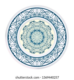 Decorative Mandala. Vector Illustration. Isolated. Tribal Ethnic Ornament With Mandala. Anti-Stress Therapy Pattern. Indian, Moroccan, Mystic, Ottoman Motifs