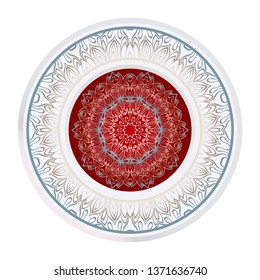Decorative Mandala. Vector Illustration. Isolated. Tribal Ethnic Ornament With Mandala. Anti-Stress Therapy Pattern. Indian, Moroccan, Mystic, Ottoman Motifs