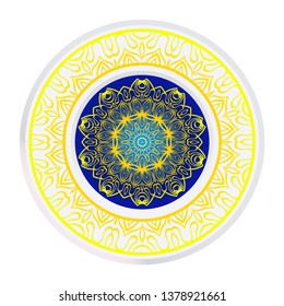 Decorative Mandala. Vector Illustration. Isolated. Tribal Ethnic Ornament With Mandala. Anti-Stress Therapy Pattern. Indian, Moroccan, Mystic, Ottoman Motifs