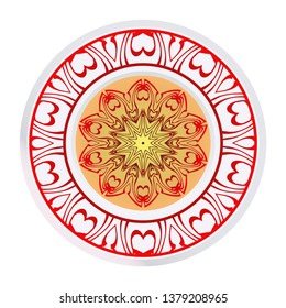 Decorative Mandala. Vector Illustration. Isolated. Tribal Ethnic Ornament With Mandala. Anti-Stress Therapy Pattern. Indian, Moroccan, Mystic, Ottoman Motifs