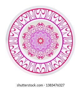 Decorative Mandala. Vector Illustration. Isolated. Tribal Ethnic Ornament With Mandala. Anti-Stress Therapy Pattern. Indian, Moroccan, Mystic, Ottoman Motifs