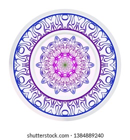 Decorative Mandala. Vector Illustration. Isolated. Tribal Ethnic Ornament With Mandala. Anti-Stress Therapy Pattern. Indian, Moroccan, Mystic, Ottoman Motifs