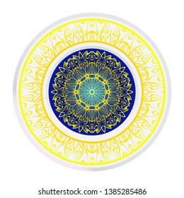Decorative Mandala. Vector Illustration. Isolated. Tribal Ethnic Ornament With Mandala. Anti-Stress Therapy Pattern. Indian, Moroccan, Mystic, Ottoman Motifs
