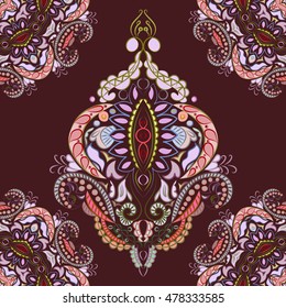 Decorative mandala. Vector illustration. Outline drawing. Ornate line art element. Ornamental floral pattern for wedding invitations, greeting cards.