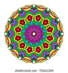 Decorative Mandala. Vector illustration. For print, sticker, icon