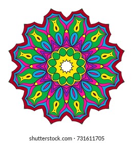 Decorative Mandala. Vector illustration. For print, sticker, icon