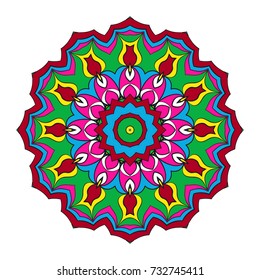Decorative Mandala. Vector illustration. For print, sticker, icon