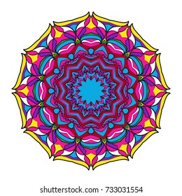 Decorative Mandala. Vector illustration. For print, sticker, icon