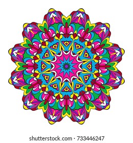 Decorative Mandala. Vector illustration. For print, sticker, icon