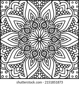 Decorative mandala vector pattern page design for coloring, cutting and crafts.
