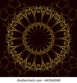 Decorative mandala. Vintage card with lace ornament. Vector illustration for your design.