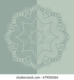 Decorative mandala vintage pattern for print, embroidery design. Stylized floral round ornament. Tribal ethnic arabic, indian decor. Colorful graphic background