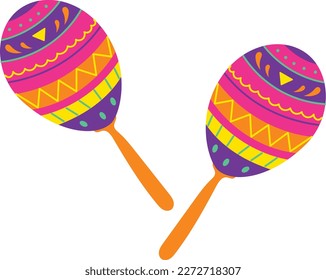 Decorative maracas hand drawn element