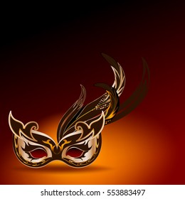 Decorative Mardi Gras carnival mask festival background.