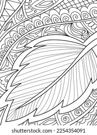 Decorative mehndi design floral coloring book page vector illustration