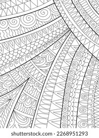Decorative mehndi design floral coloring book page vector illustration