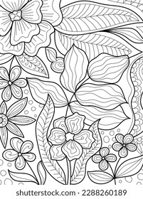 Diseño decorativo mehndi coloración floral página de la página de la página de la ilustración vectorial