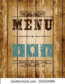 Decorative Menu card. Vector Illustration.