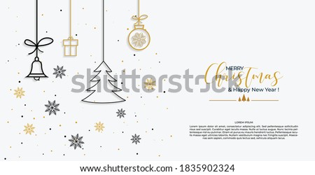 decorative merry christmas abstrack background happy new year banner