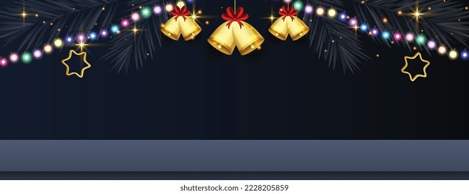 decorative merry christmas event wallpaper with text space vector 