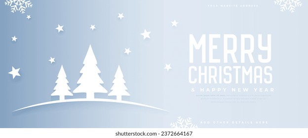 decorative merry christmas and new year eve winter season banner vector