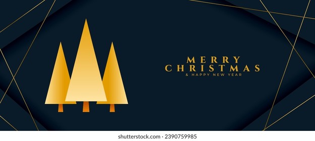decorative merry christmas and new year eve invitation wallpaper design vector
