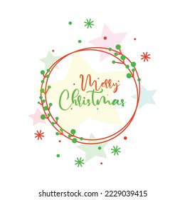 Decorative Merry Christmas wreath vector illustration 