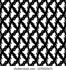 Decorative mesh pattern in black and white. Textile print. Tile. Vector illustration.