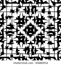Decorative mesh pattern, hexagon, strip, seamless vector background.