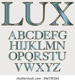 Decorative Metallic Font