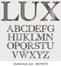 Decorative Metallic Font