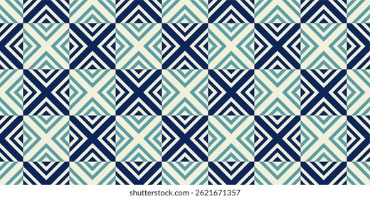 Decorative minimalist geometric pattern. Classic mosaic geometric background. Modern tile. Template for your design of tile, wallpapers, stained glass windows, fabric, textile.