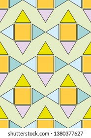 decorative modern abstract repeatable colorful horizontal pattern