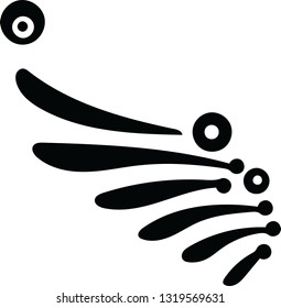 Decorative modern art feathers shape vector pattern design for creative ideas