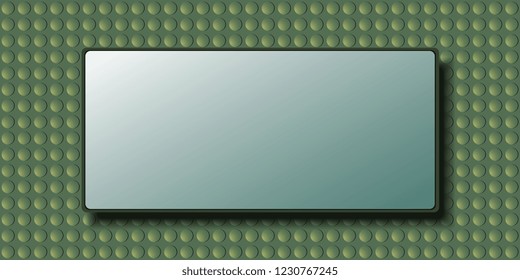 Decorative modern frame on the background from a variety of circles. Banner for sites