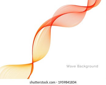 Decorative modern pattern with smooth orange wave background vector