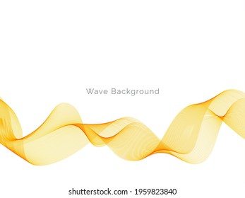 Decorative modern pattern with stylish smooth orange wave background vector