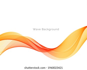 Decorative modern pattern with stylish smooth orange wave background vector