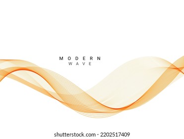 Decorative modern pattern with stylish smooth flow red wave background vector