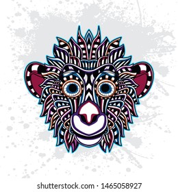 decorative monkey head from rousing pattern