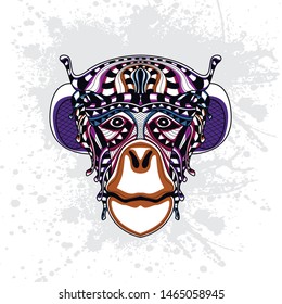 decorative monkey head from rousing pattern