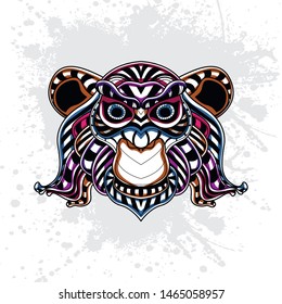 decorative monkey head from rousing pattern