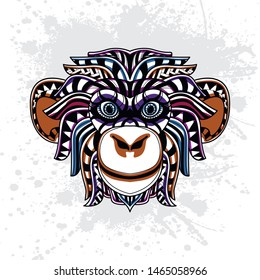 decorative monkey head from rousing pattern